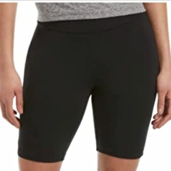 NWT HUE Womens Essentials High-Rise Bike Shorts Black - Picture 2 of 2